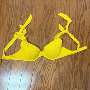 Shade & Shore Vibrant Yellow Bikini Top
